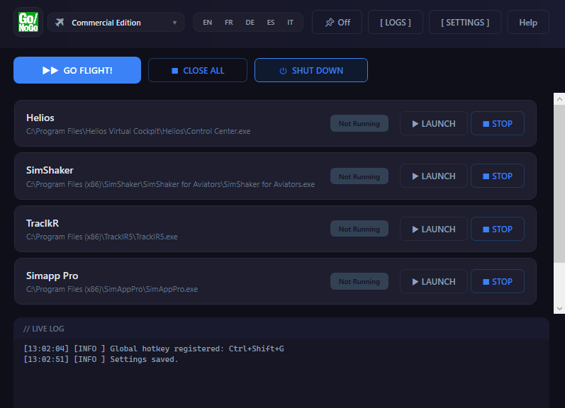 Go/No-Go Launch Sequence