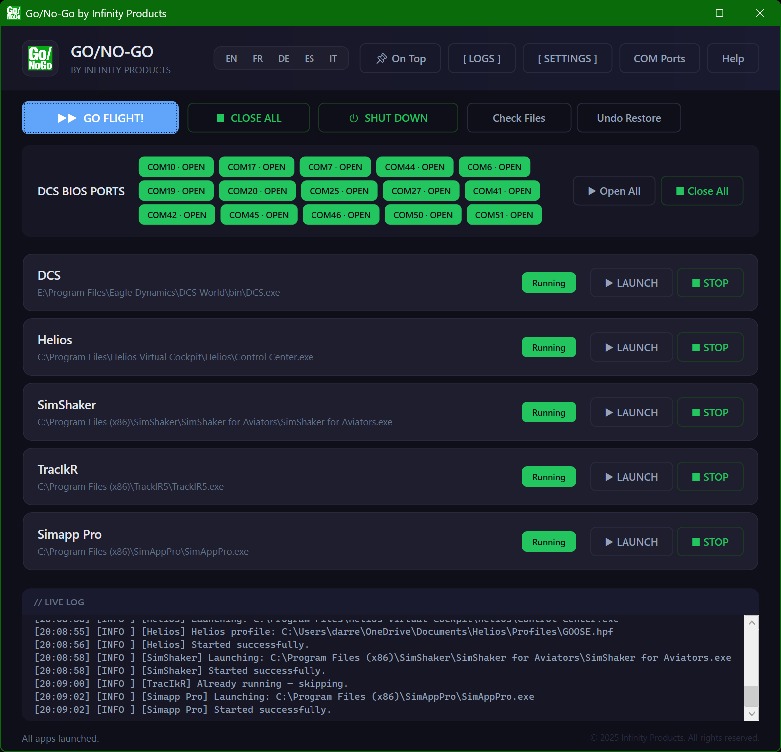 Go/No-Go Application Preview